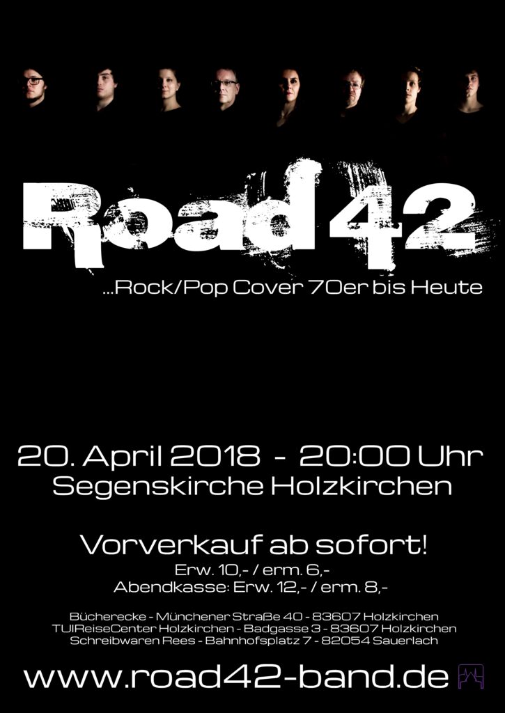 Road42 Plakat Konzert 2018